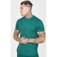 SikSilk Green Embossed T-Shirt